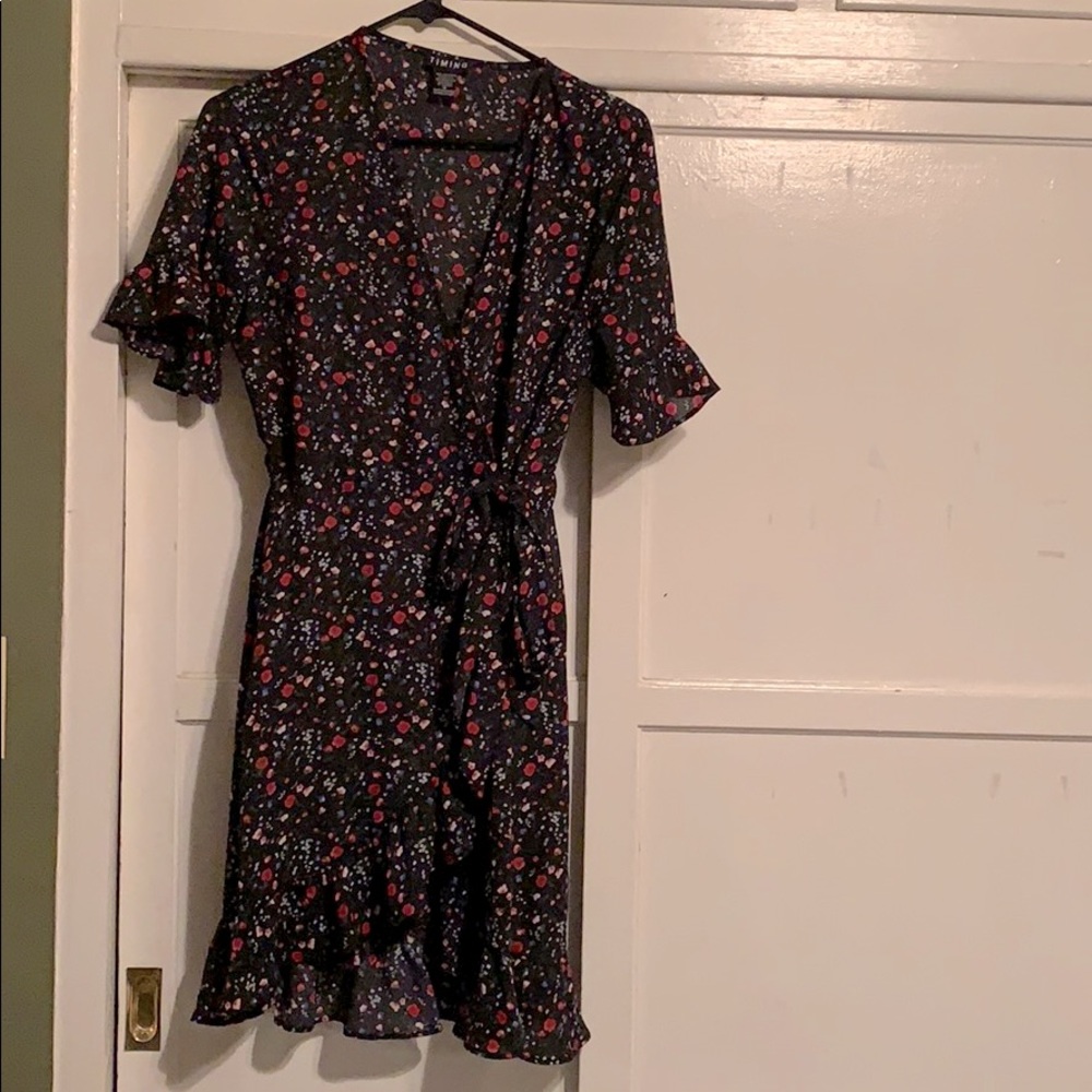 Black floral dress